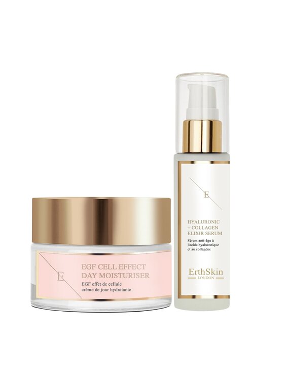 Erthskin London Erthskin London EGF Cell Effect Day Moisturiser 50ml + Hyaluronic acid & Collagen Serum - 60ml Krem na dzień