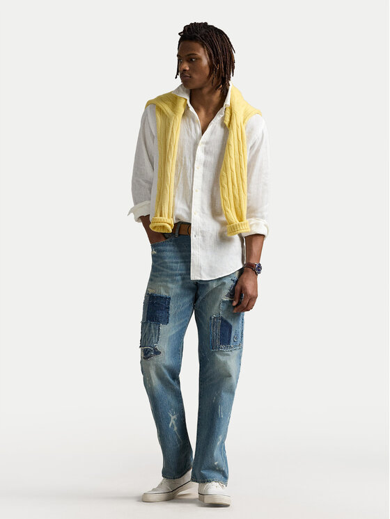 Polo Ralph Lauren Polo Ralph Lauren Риза 710966295003 Бял Slim Fit