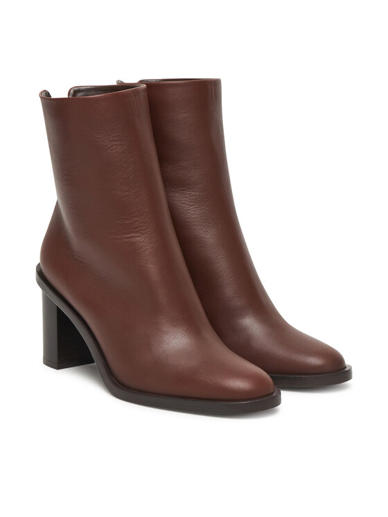 Max Mara Max Mara Botki Midiboot80 25247960726 Brązowy