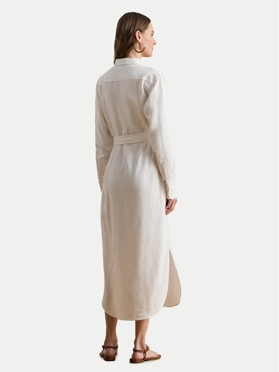 LAUREN RALPH LAUREN LAUREN RALPH LAUREN Φόρεμα πουκάμισο 200P13685001 Εκρού Regular Fit