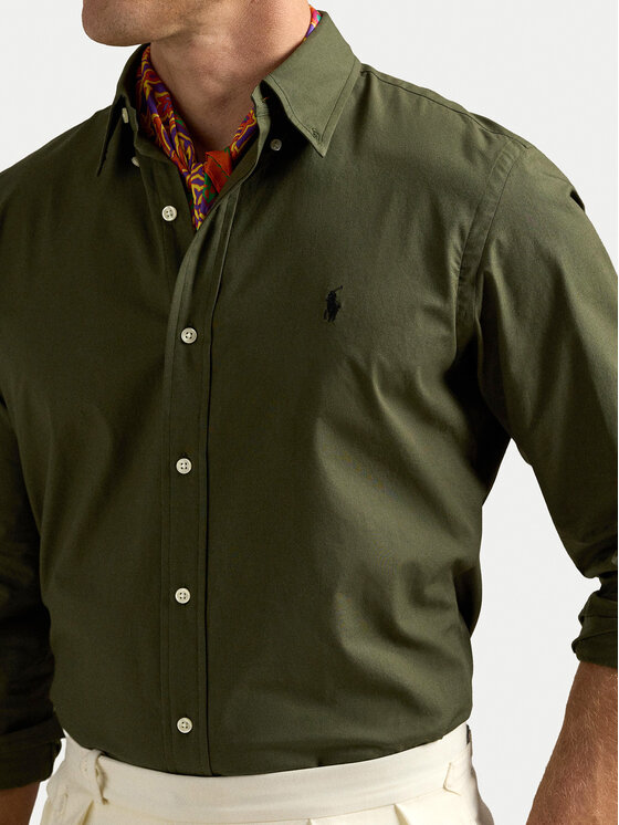 Polo Ralph Lauren Polo Ralph Lauren Риза 710929348006 Зелен Slim Fit