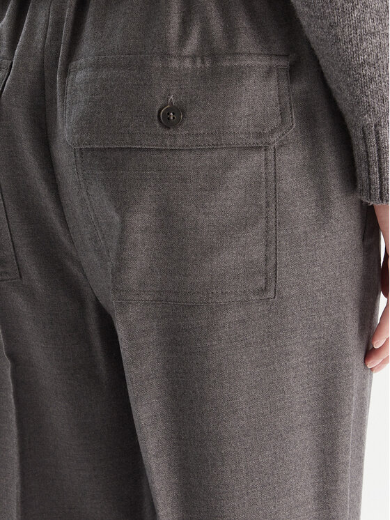 Weekend Max Mara Weekend Max Mara Bavlnené nohavice Hataley 2525136022 Sivá Regular Fit
