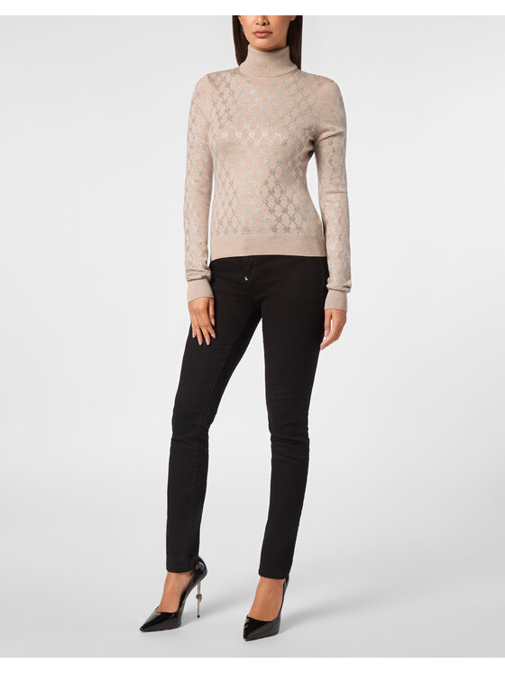PHILIPP PLEIN PHILIPP PLEIN Top 20029 Beige Feminine Fit