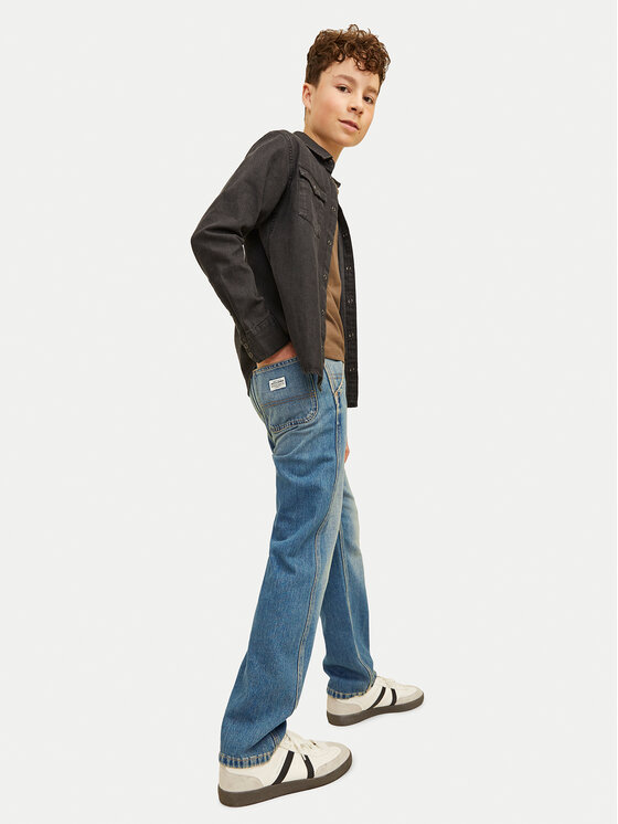 Jack&Jones Junior Jack&Jones Junior Jeans hlače Chris 12262182 Modra Relaxed Fit