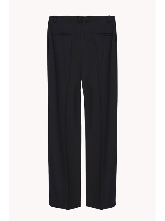 Epuzer Epuzer Pantaloni di tessuto Loose wool Nero Loose Leg