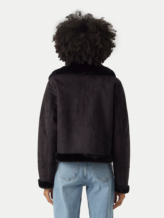 Vero Moda Vero Moda Báránybőr kabát Peggy 10290150 Fekete Regular Fit