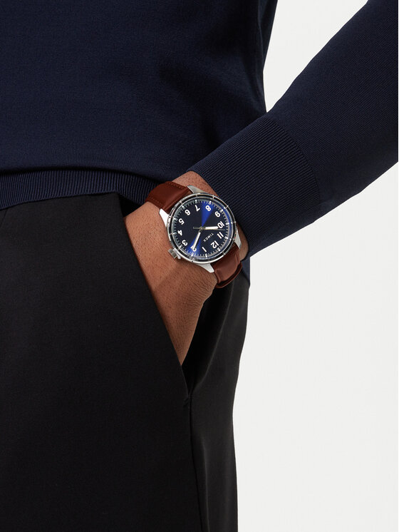 Timex Timex Ročna ura Main Street TW2Y16200 Rjava