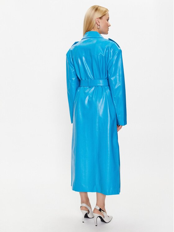 ROTATE ROTATE Tenchcoat Pu Trench 1000442739 Blau Regular Fit
