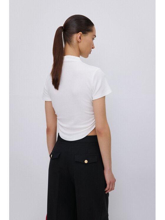 Estro Estro T-shirt ER00119659 Bianco Slim Fit