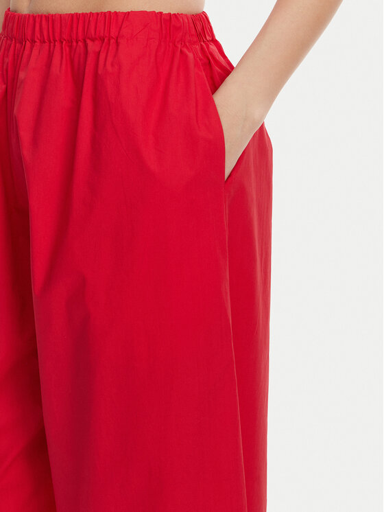 PINKO PINKO Hlače iz tkanine 105210 A2LD Rdeča Relaxed Fit