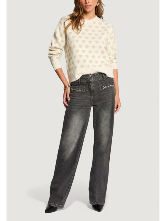 Morgan De Toi Morgan De Toi Maglione 252-MCOEUR Beige Casual Fit