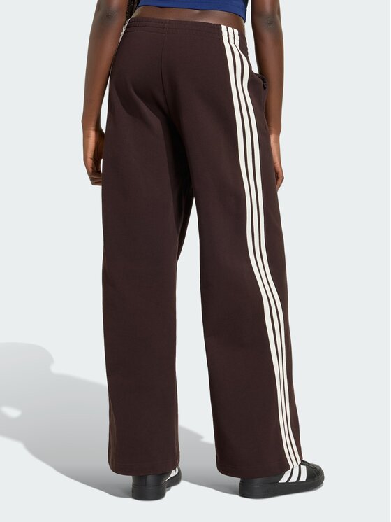 adidas adidas Dressipüksid 3-Stripes KW7703 Tumepruun Wide Leg