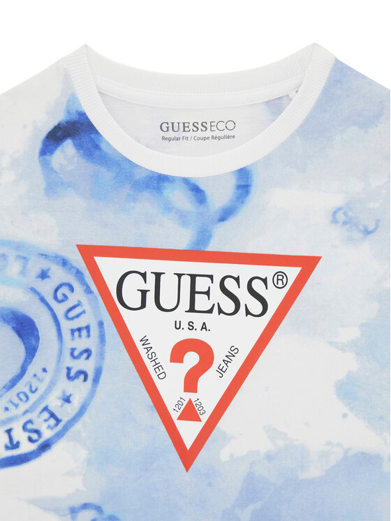 Guess Guess T-Shirt L6GI03 K8HM4 Modrá Regular Fit