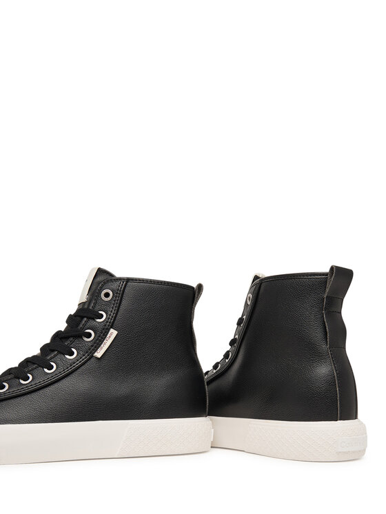 Calvin Klein Calvin Klein Modne superge Vulc Lace Up Hightop Lth HW0HW03076 Črna