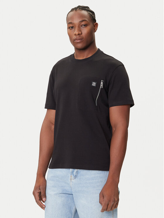 HUGO HUGO T-Shirt Dargentee 50542566 Czarny Relaxed Fit