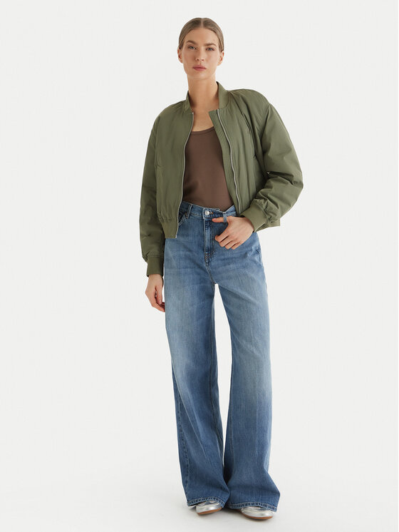 Calvin Klein Jeans Calvin Klein Jeans Kurtka bomber Essential LV047F505G Zielony Regular Fit