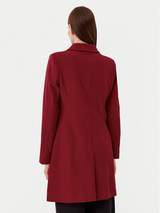 Motivi Motivi Volneni plašč 0039Q200539N Bordo rdeča Slim Fit