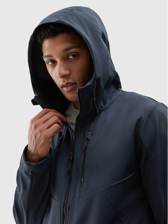 4F 4F Kurtka softshell 4FWSS24 TSOFM224 23S CIEMNY SZARY XL Szary Regular Fit