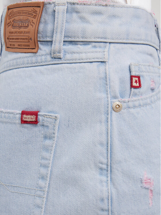 BIG STAR BIG STAR Szorty AUTHENTIC_GIRL_142_110 Niebieski Classic Fit