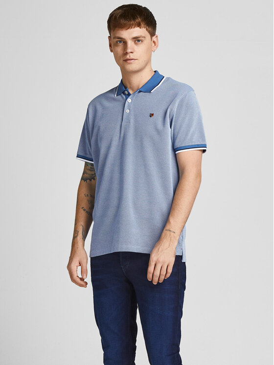 Jack&Jones Tricou polo Bluwin 12169064 Albastru Regular Fit