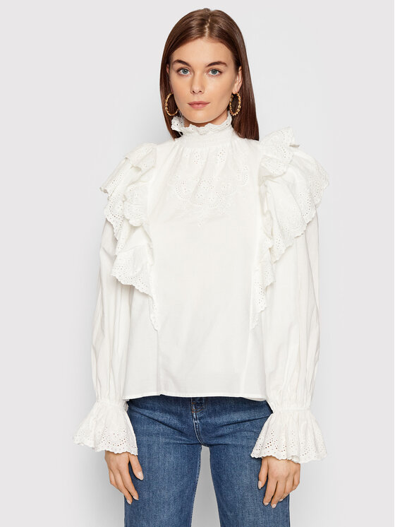 Notes Du Nord Notes Du Nord Bluse Bibi 12529 Weiß Regular Fit