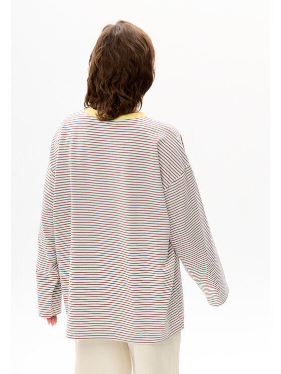 Mirons Mirons Longsleeve Print Brązowy Oversize