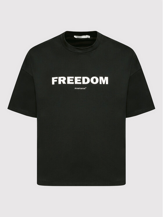 Americanos Americanos Tricou Unisex Brooklyn Heavy Negru Oversize