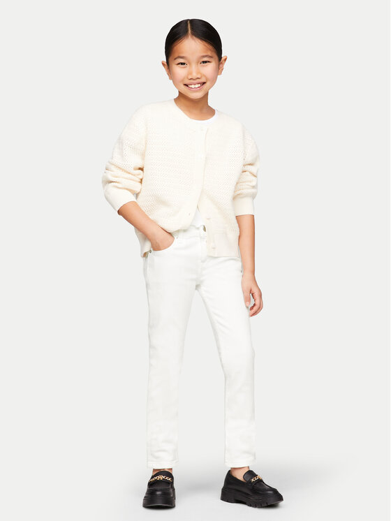 Tommy Hilfiger Tommy Hilfiger Jeansy Nora KG0KG07846 Biały Slim Fit