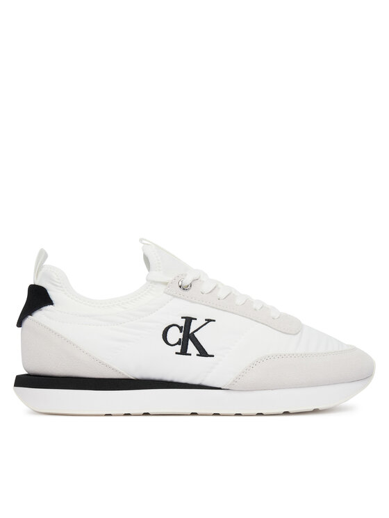 Calvin Klein Calvin Klein Sneakersy Retro Runner Lace Up Sock YW0YW02060 Bílá
