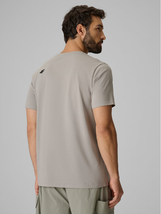 4F 4F T-Shirt BASIC+ Szary Regular Fit