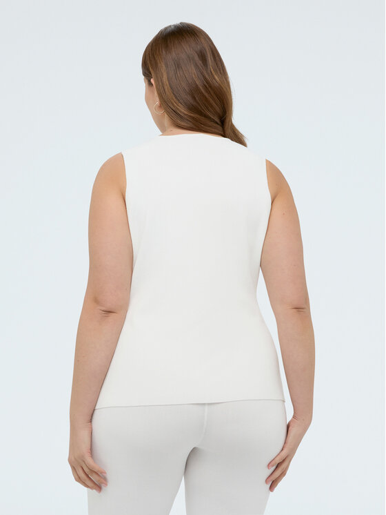 Fiorella Rubino Fiorella Rubino Gilet M089L008362N011 Bianco Regular Fit