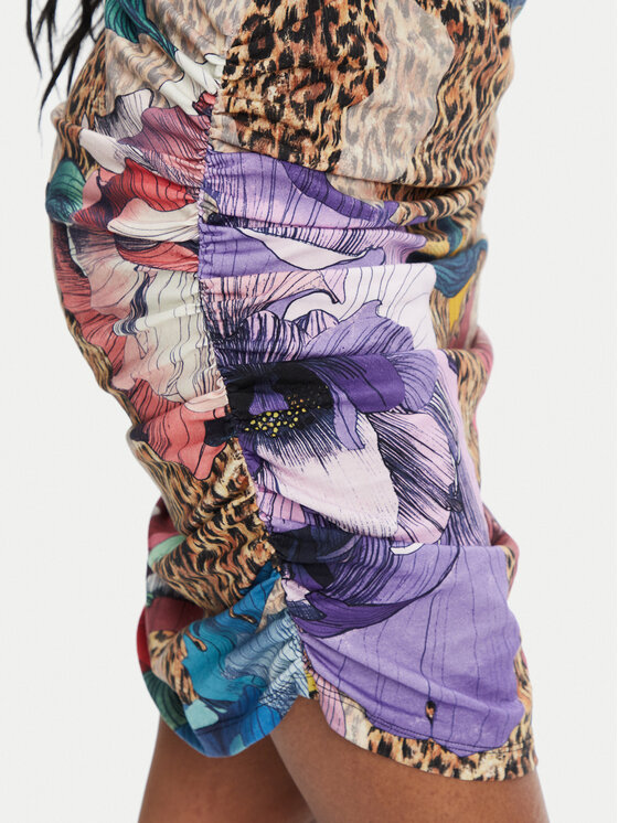 Just Cavalli Just Cavalli Rochie cocktail 78PAOE01 Colorat Slim Fit