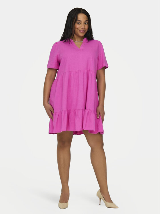 ONLY Carmakoma ONLY Carmakoma Sommerkleid Cartiri 15311976 Rosa Regular Fit