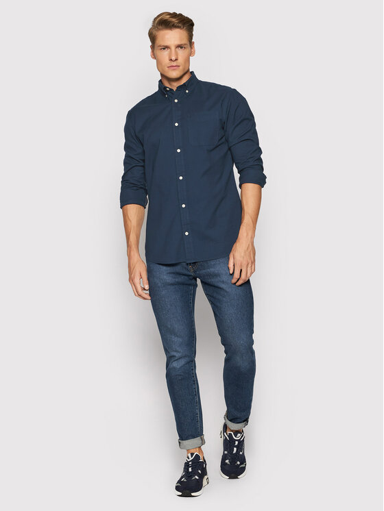 Jack & Jones Jack&Jones PREMIUM Srajca Brook Oxford 12192150 Mornarsko modra Slim Fit