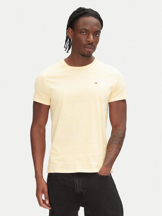 Tommy Jeans Tommy Jeans T-särk DM0DM04411 Kollane Slim Fit