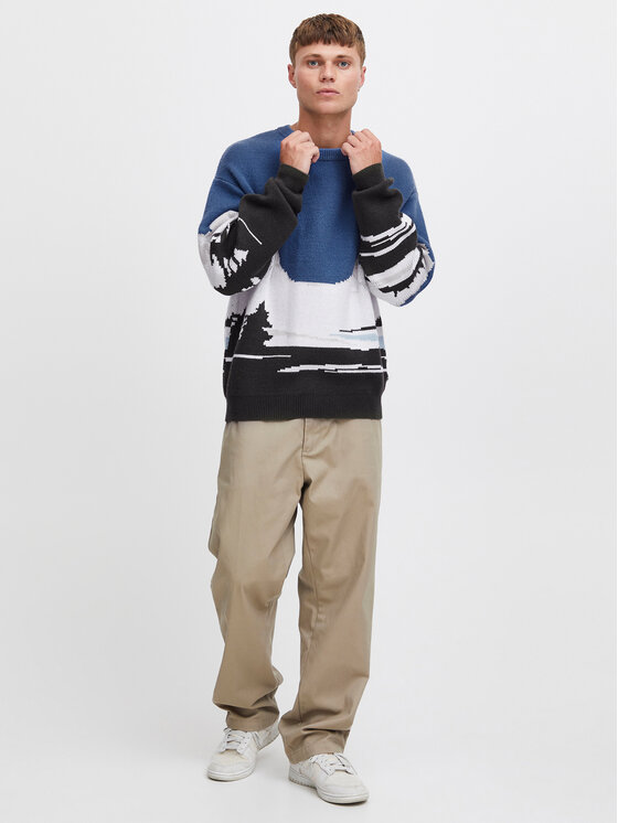 Solid Solid Pullover 21108047 Blau Regular Fit