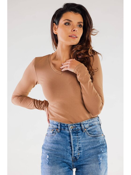 Infinite You Infinite You Blusa M289 Beige Basic Fit