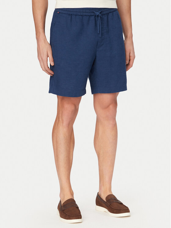 Tommy Hilfiger Szorty materiałowe Dover MW0MW44357 Niebieski Regular Fit
