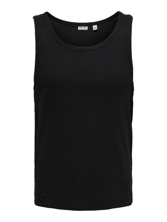 Only & Sons Only & Sons Tank top Tanner 22030217 Čierna Regular Fit
