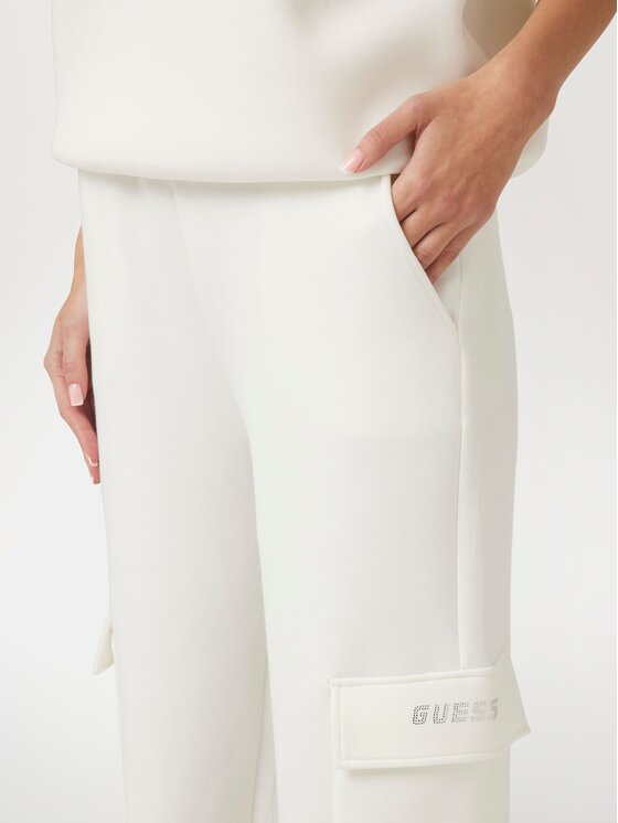 Guess Guess Spodnie materiałowe 169839 Beżowy Slim Fit