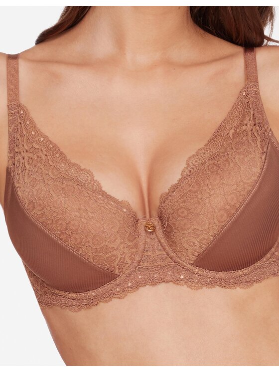 Esotiq Esotiq Biustonosz push-up 39991-82X Brązowy