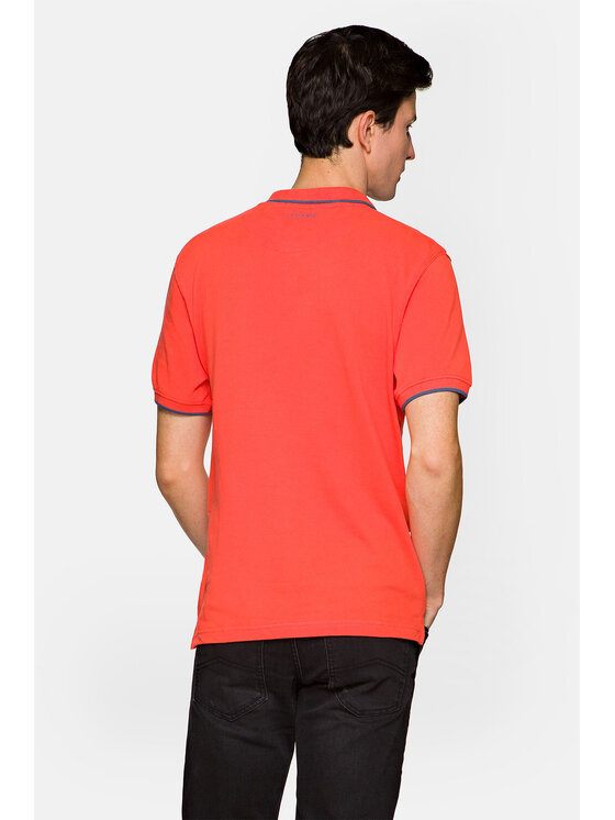 Lancerto Lancerto Polo Dominic Pomarańczowy Regular Fit