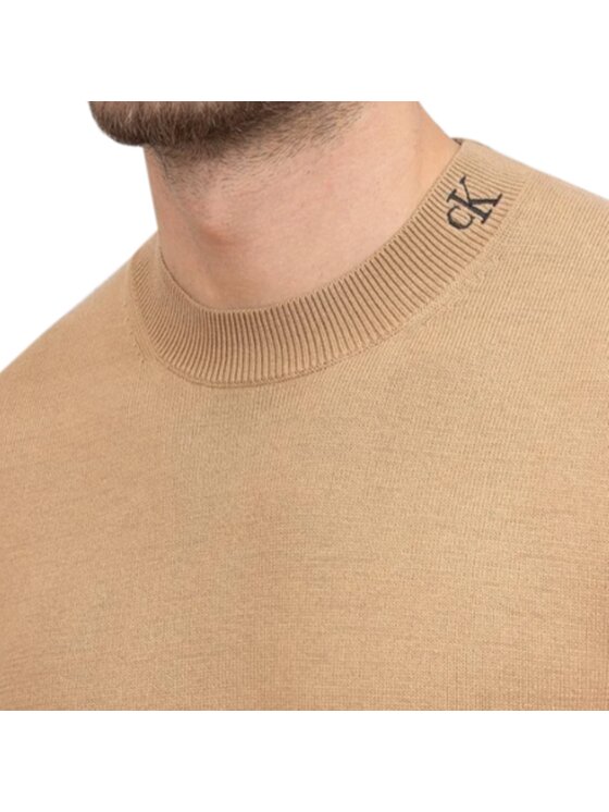 Calvin Klein Jeans Calvin Klein Jeans Svetr LOGO J30J322205 Béžová Regular Fit