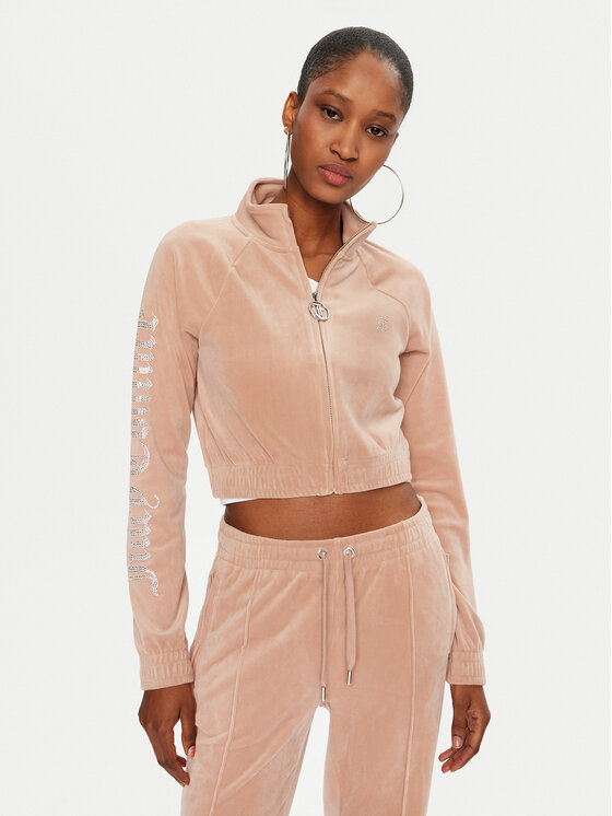 Juicy Couture Majica Dugih Rukava Tasha JCWCT24305 Bež Slim Fit