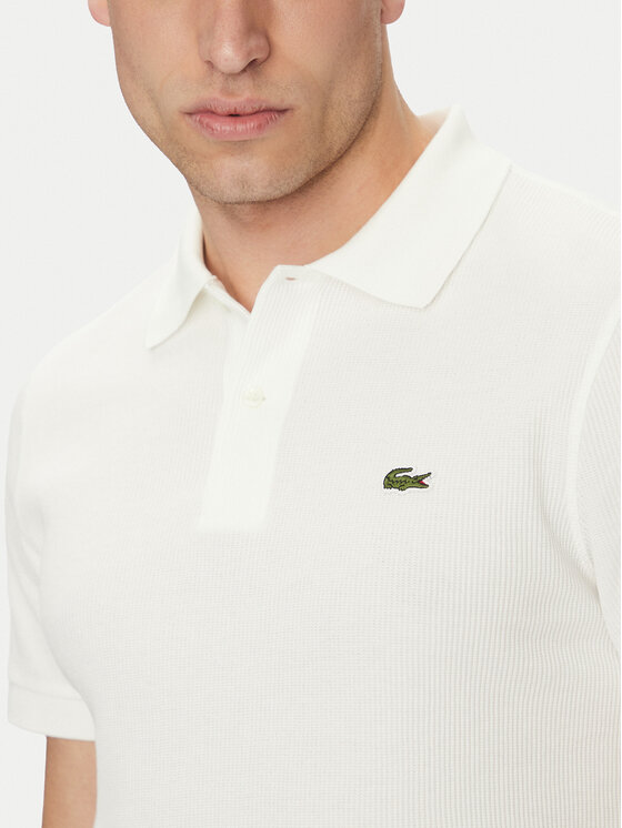 Lacoste Lacoste Тениска с яка и копчета DH0262 Екрю Regular Fit