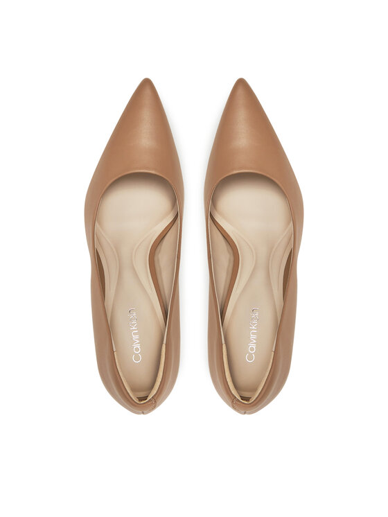 Calvin Klein Calvin Klein Čevlji z visoko peto Heel Pump 90 - Lth HW0HW02336 Rjava