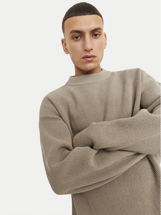 Jack&Jones Jack&Jones Sweter 12260041 Beżowy Relaxed Fit