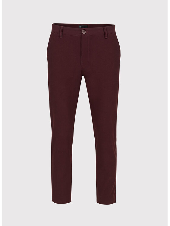 Pako Lorente Pako Lorente Chinosy P22WB-WX-001 Bordowy Classic Fit