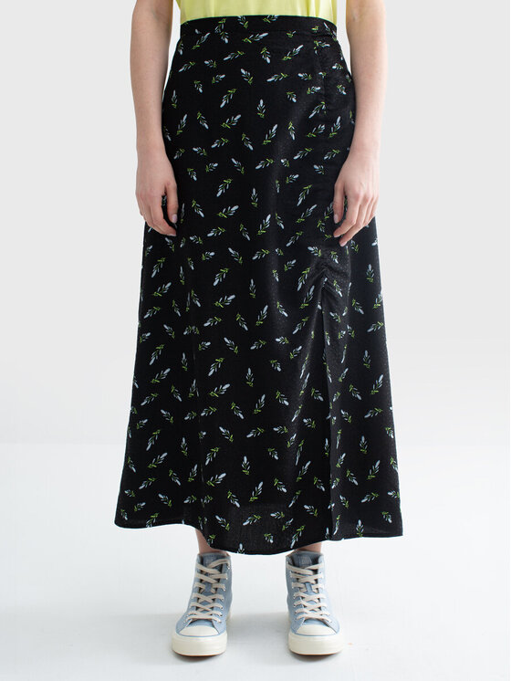 BIG STAR BIG STAR Spódnica midi DANNA_906_120 Czarny Basic Fit