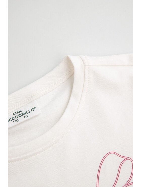 Coccodrillo Coccodrillo Longsleeve ZC6143104WGK-003 Kremowy Regular Fit